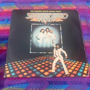 Saturday Night Fever vintage vinyl original motion pic soundtrack TWO RECORDS